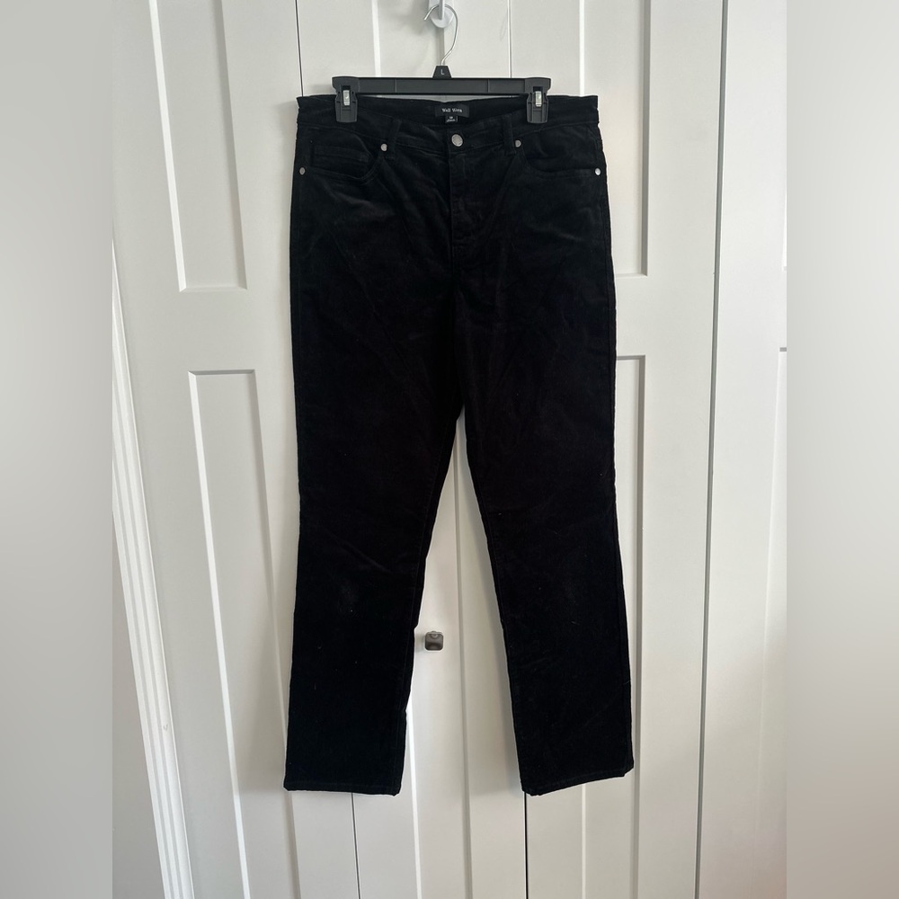 Well Worn Women’s Dark Fine Corduroy/Velvet Feel It Pants in Size 12 GUC